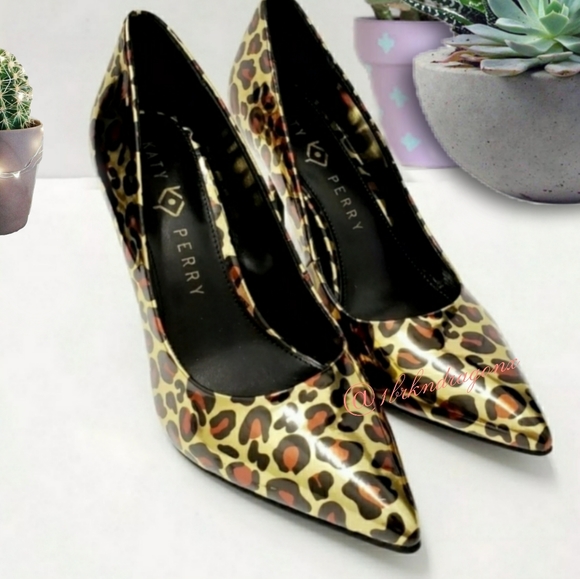 NWT Leopard Print  3" Heels Metallic Gold Leopard Print Heels - Picture 15 of 15